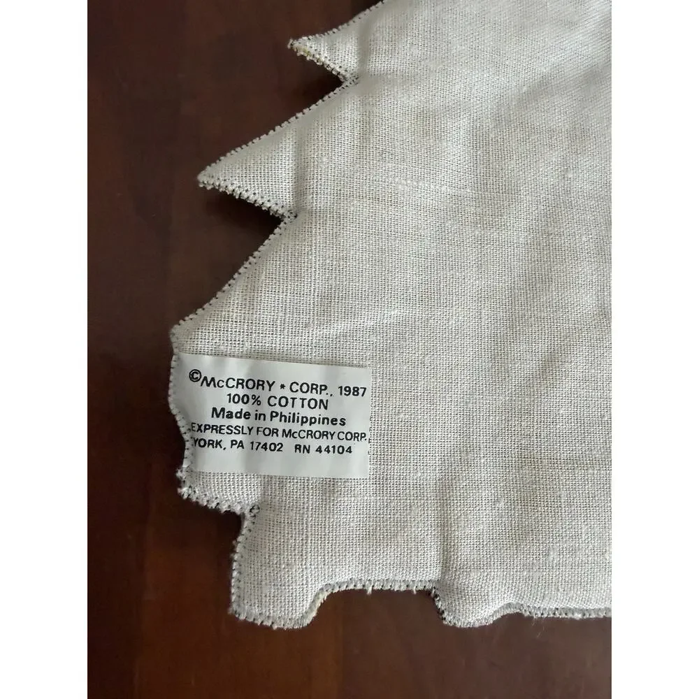 Vintage 1987 McCrory Sleeping Santa Claus Decorative Hot Pad Pot Holder Cotton